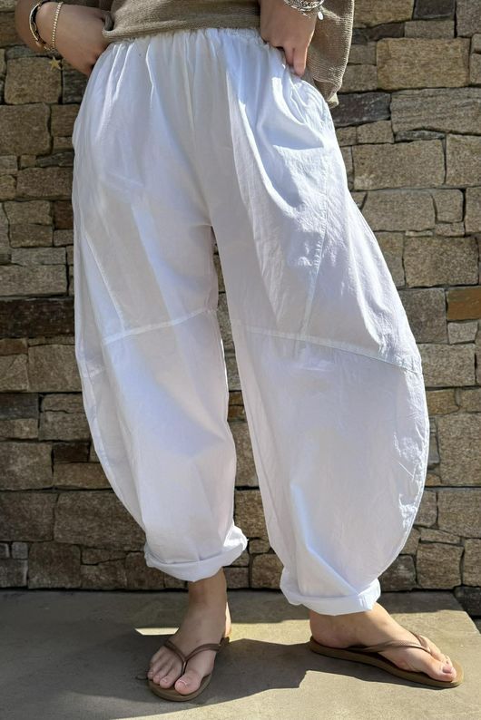 Paloma Classic Barrel Pant White